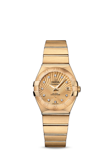 Omega Constellation Co-Axial 27 Brushed Yellow Gold / Champagne Supernova
